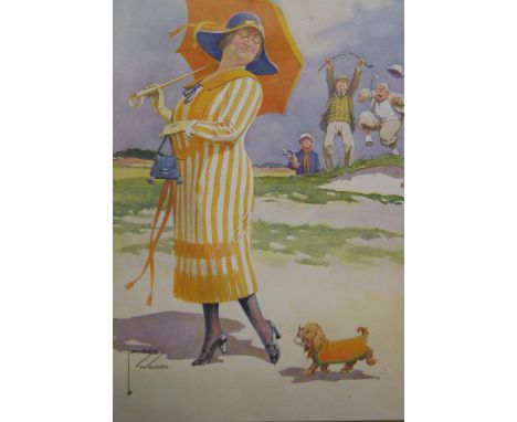 After Lawson Wood; four various golfing-related prints