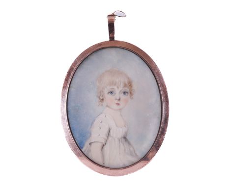 ENGLISH SCHOOL, LATE 18TH/EARLY 19TH CENTURY (4)Portrait miniature of a young girl wearing a white dress
on ivory (ref.59EFTD