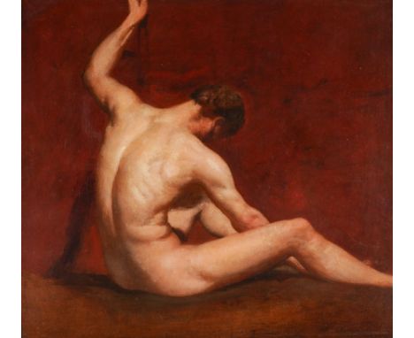 WILLIAM ETTY (BRITISH, 1787-1849)Reclining male nude
oil on canvas
51.5 x 56cm

Provenance
David Messum, London, from whom ac