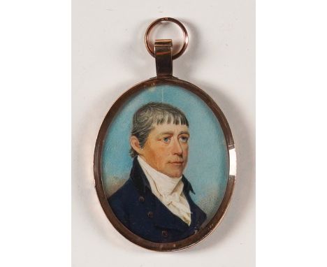 ELIZA THICKE (BRITISH, FL. 1801-1836)Portrait miniature of a gentleman in a dark coat, circa 1805
indistinctly inscribed in p