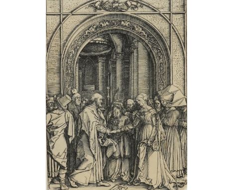 ALBRECHT DURER (GERMAN, 1471-1528)The Betrothal of the Virgin, from The Life of the Virgin (B.82)
woodcut
29 x 20.5cmConditio