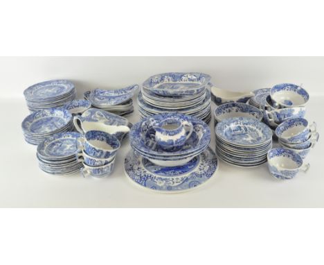 A large quantity of Spode 'Italian' china, comprising bowls, plates, gravy boat, cheese dish, cups and more