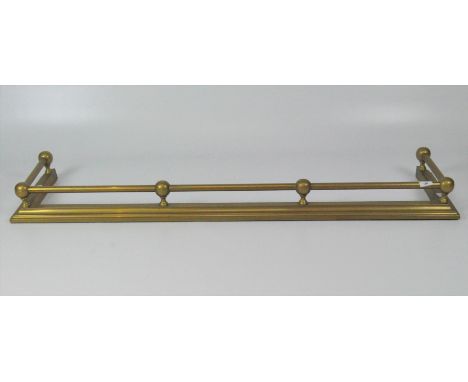 A yellow metal fire fender with contiunous railing, width 137cm