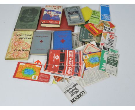 A quantity of Ladybird and other books, primarily on countryside themes, together with a number of maps, 1950's British Red C