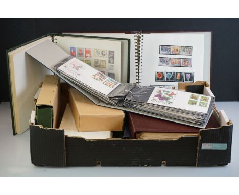 Large Collection of British, Commonwealth and World Stamps, and First Day Covers contained within ten albums 