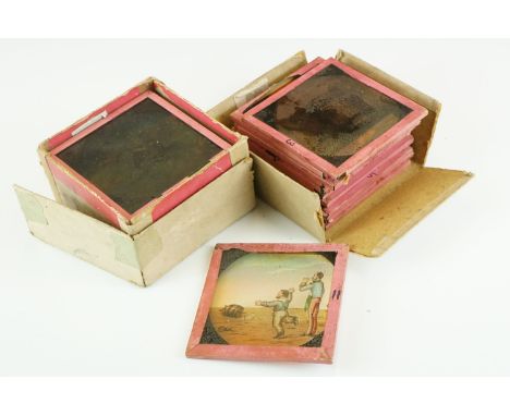 Two sets of magic lantern slides including heroes of the Victoria Cross 