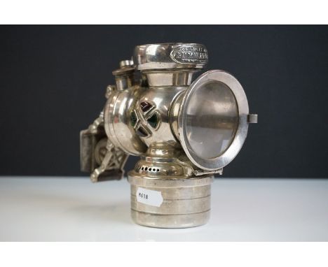Edwardian Lucas Ltd. Second Model 'Luminator' Bicycle Lamp. It is model No 333, dating from the early part of 1909, 14cm high