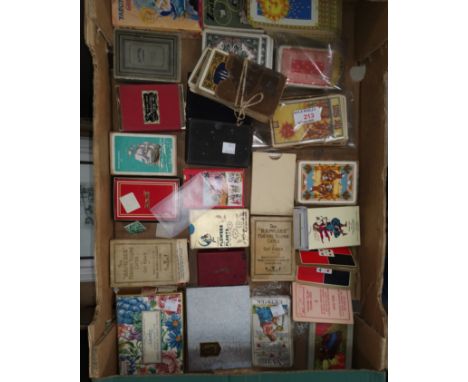 A selection of playing cards; fortune cards; tarot cards 