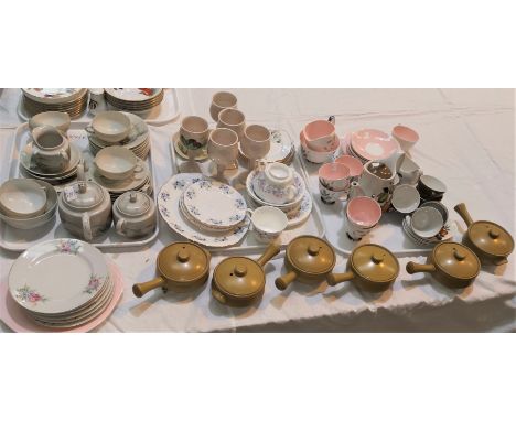 A Midwinter oranges and lemons six sitting coffee service, Queen Anne part tea service etc 