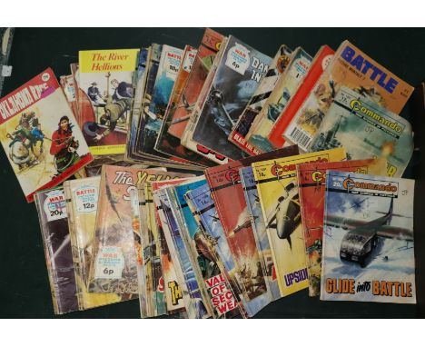 Fifty vintage "war comics" 