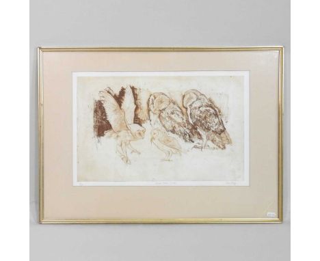 Ian Hay, b1940, About Barn Owls, limited edition print 4/25, signed in pencil to the margin, 34 x 53cm