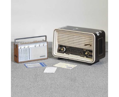 A Blaupunkt Sultan vintage radio, with instruction book, together with a Telefunken radio, 35cm (2)