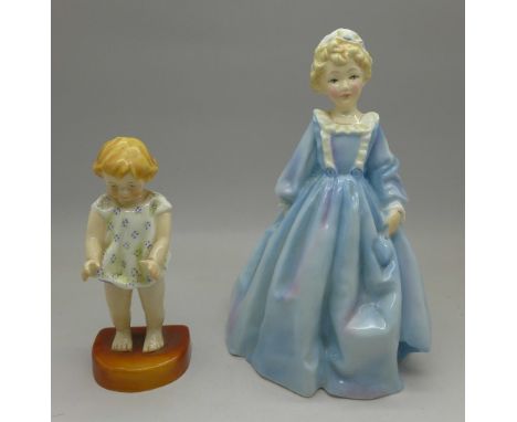 Two Royal Worcester figures, Joan, 2915, and Grandmother's Dress, 3081, both modelled by Doughty