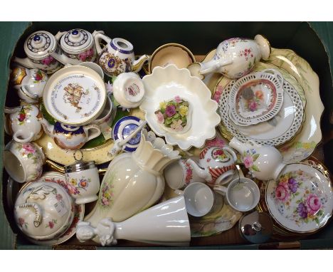 Ceramics - a Mason's Mandalay tea cup and saucer; various Mason's tea plates, saucers and trinket dish (7); a Coalport figure