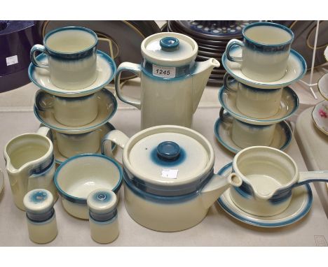 A Wedgwood Blue Pacific coffee and tea service