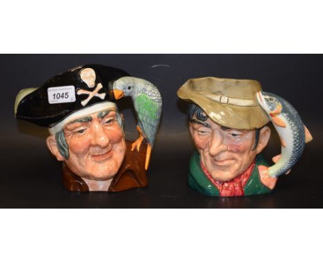  A Royal Doulton character jug Long John Silver D6335; another,The Poacher D6429 (2)