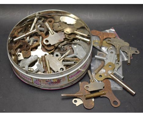 Clock works Toy and Clock Keys, Meccano, Hornby, Chad Valley, etc (approx 70)