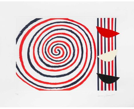 Sir Terry FROST (1915-2003) Spirals, 2003   Screenprint and collage, signed, numbered 47/125, image size 37 x 50cm, 74 x 84cm