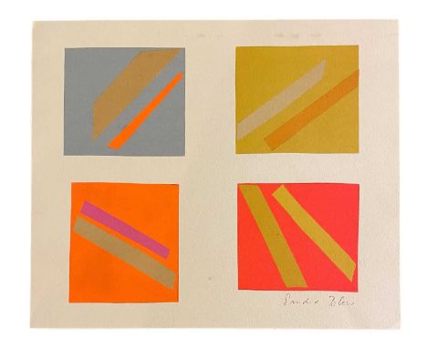 Sandra BLOW (1925-2006) Screenprint 1973, Christmas card from Rene & Marcus Brumwell  From a folio issued by Design Research 