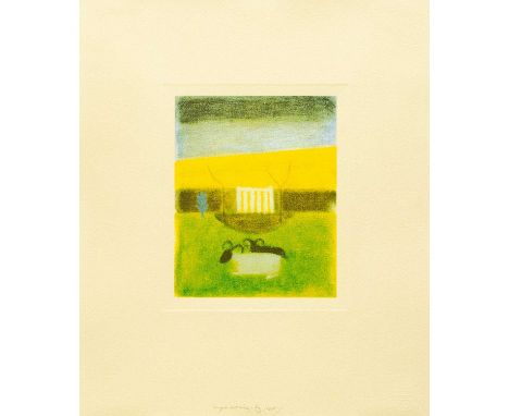 Craigie AITCHISON (1926-2009) Sheep at Tullialan (1998)  Screenprint, printed and published by Advanced, signed and dated 199