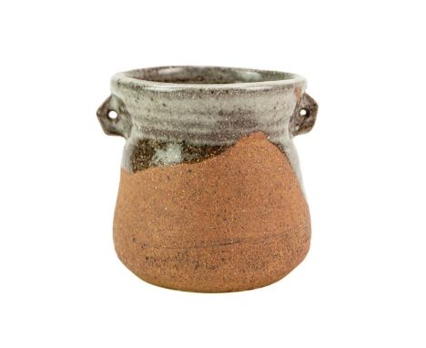 Janet LEACH (1918-1997) Lug Handle Vase  Stoneware, impressed personal and Leach Pottery seals to base, height 11cm.