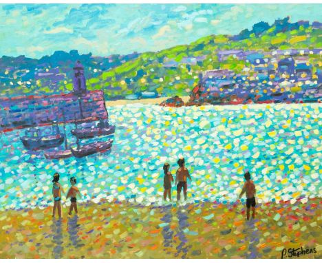 Paul STEPHENS (1957) Dappled Light, St Ives, Cornwall Oil on board, signed, titled verso, 40.5cm x 51cm, 48.5cm x 59cm