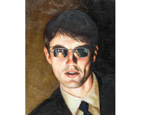 Stuart Luke GATHERER (1972) Head of a Young Man (1999) Oil on canvas, study for a figure in a larger picture by the artist, '