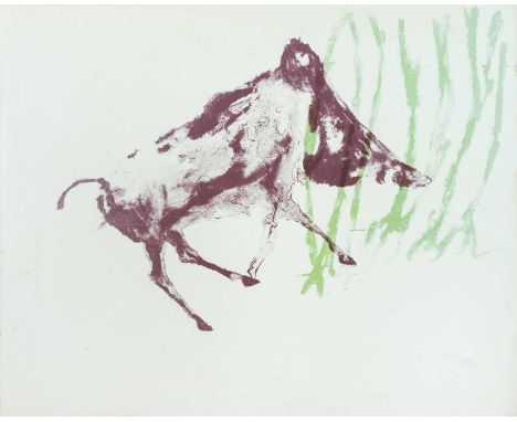 Elisabeth FRINK (1930-1993) Small Boar Lithograph, 50cm x 63cm.This delightful unframed piece is not signed by the artist. Th