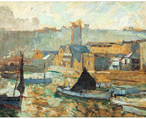 John Anthony PARK (1880-1962) St Ives Harbour  Oil on panel, signed, 32 x 39cm, 46 x 54cm framed.Generally, in good, well-pre