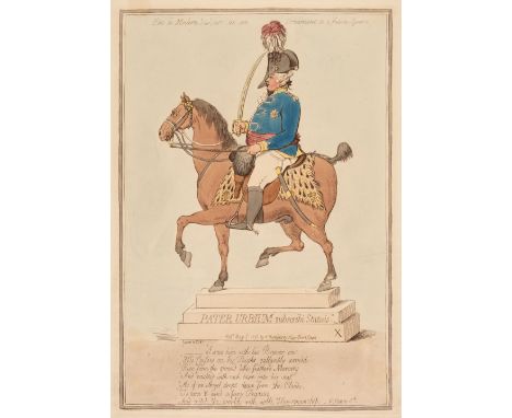 * Gillray (James). Pater Urbium Subscribi Statuis, H. Humphrey, May 3rd 1796, etching with contemporary hand-colouring, good 