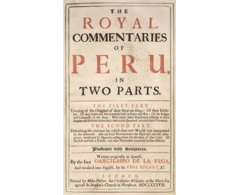 Lasso de la Vega (Garcilasso). The Royal Commentaries of Peru, in Two Parts. The First Part. Treating of the Original of thei