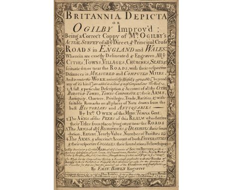 Owen (John &amp; Bowen Emanuel). Britannia Depicta or Ogilby Improv'd; being a Correct Coppy of Mr Ogilby's Actual Survey of 