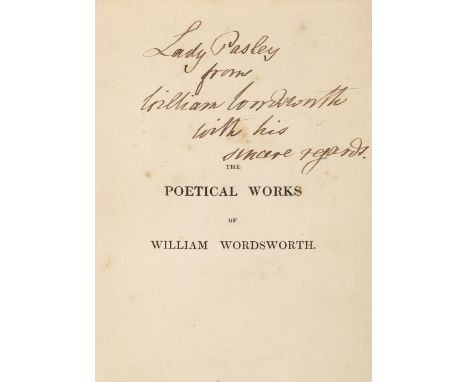 Wordsworth (William). The Poetical Works, 4 volumes, new edition, London: Longman, Rees, Orme, Brown, Green, &amp; Longman, 1