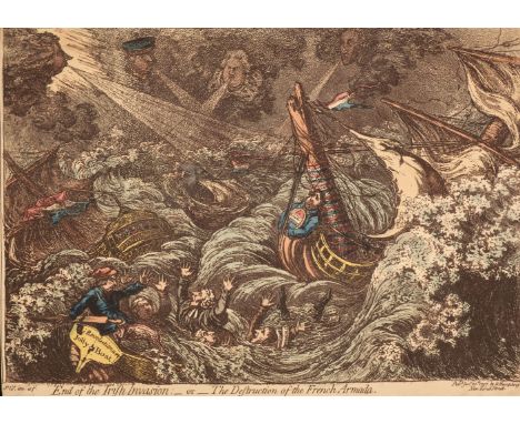 * Gillray (James). End of the Irish Invasion; -or- The Destruction of the French Armada, London: H. Humphreys, January 20th, 