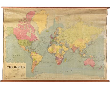 Wall Maps. George Phillip &amp; Son Lts (publisher), Philip's New Commercial Map of the World. Projection: Mercator.., London