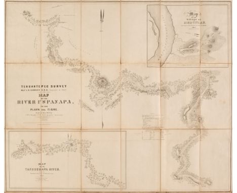 Tehuantepec Isthmus. Barnard (J.G.), Eight maps from the survey to create a trade route across the Tehuantepec Isthmus, New Y