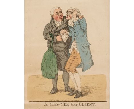 * Dighton (Richard). Eight caricatures: A Lawyer and his Client, A Lawyer and his Agent, A Master Parson and his Journeyman, 
