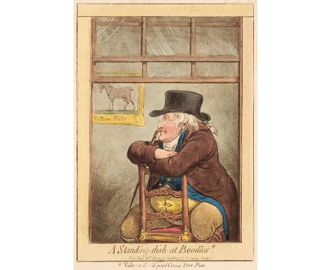 * Gillray (James). A Standing-dish at Boodles, London: H. Humphreys, May 28th, 1800, etching on wove paper with contemporary 