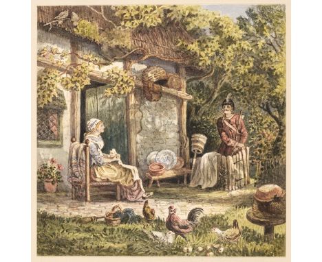 Scottish Song Illustrated. An illustrated manuscript book by H.J, circa 1880, 83 pp., written throughout in a neat hand to re