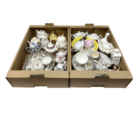 Collection of teapots and other ceramics, to include Copeland Spode Marlborough pattern teapot, Paragon teapot, Coalport teap