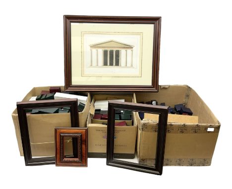 Quantity of jewellery boxes of various sizes, together with frames and a print in three boxes