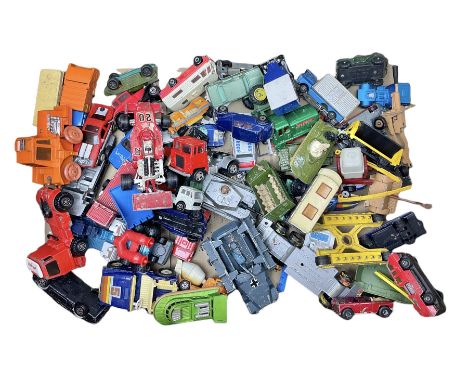 Quantity of die cast vehicles to include Dinky, Matchbox and Corgi, together with other toy cars etc