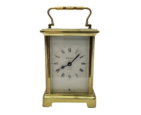 French Bayard carriage clock in brass case H11.5cm