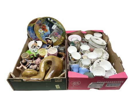 Collection of ceramics to include two Goebel Rosine wachtmeister limited edition plates, Luce Solare and Romantico, Royal Dou