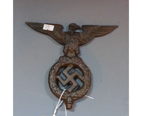 A Third Reich cast iron finial