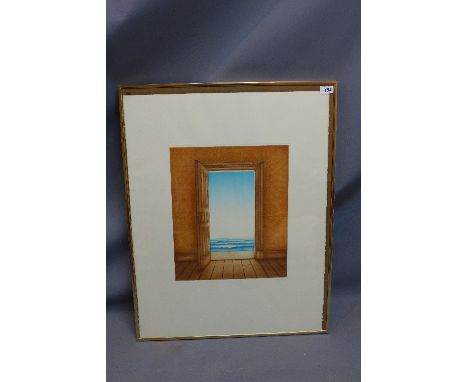 Elisabeth Von Holleben (German, 1943), 'Sea-Through Door', lithograph, signed in pencil, numbered 57/90, 40cm x 34cm