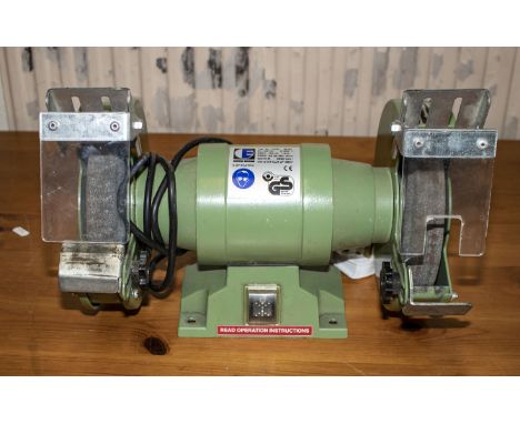 A bench grinder