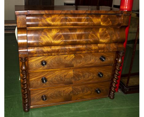 A mahogany Scotch chest