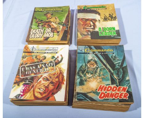 39 vintage Commando comics 9p to 20p