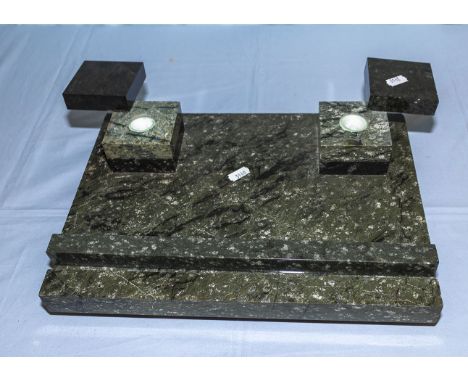 A vintage marble desk stand/ink well